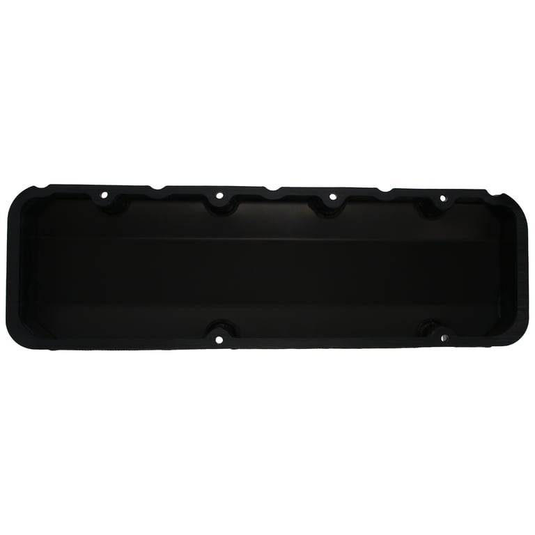 BBC Fabricated Aluminum Valve Cover Set W/ Logo Black Anodized