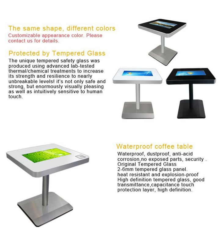 Model Number: MWE878 Waterproof Interactive Coffee Table  