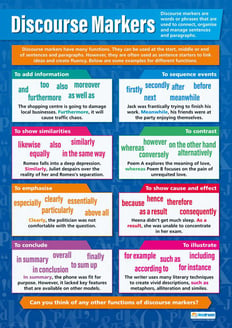 Discourse Markers Poster