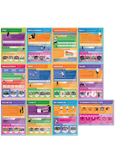 Components of Physical Fitness Posters - Set of 12