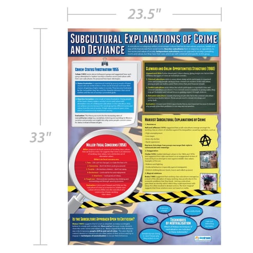 Subculture Explanations of Crime & Deviance Poster