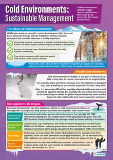 Cold Environments: Sustainable Management Poster
