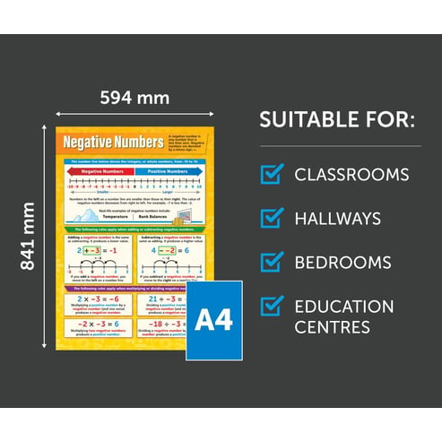 Negative Numbers Poster