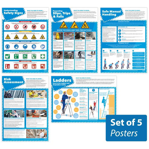 Warehouse Safety Posters - Set of 5 