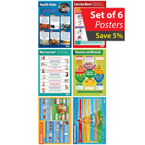Healthy Living Posters - Set of 6 