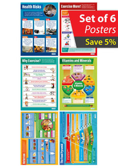 Healthy Living Posters - Set of 6 