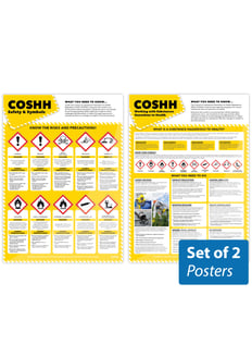 COSHH Health & Safety Posters - Set of 2