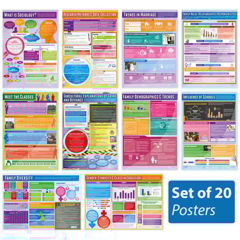 Sociology Posters - Set of 20 