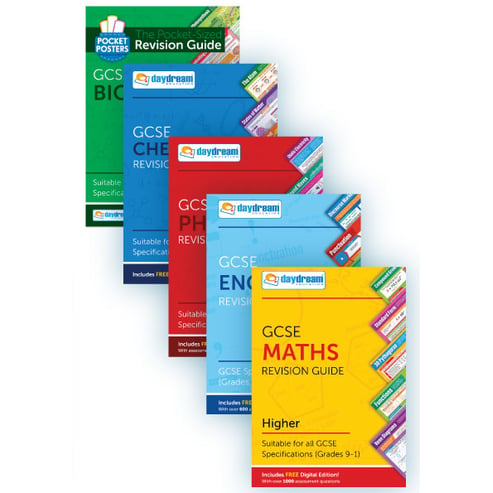 GCSE Maths (Higher), English, Biology, Chemistry & Physics Study Pack