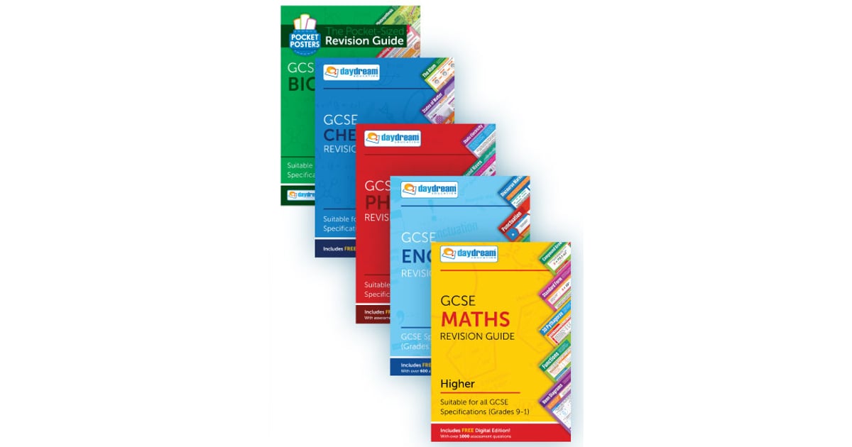 GCSE Maths (Higher), English, Biology, Chemistry & Physics Study Pack ...