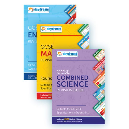 GCSE English, Maths (Foundation) & Science Study Pack