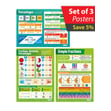 Fractions, Decimals & Percentages Posters - Set of 3