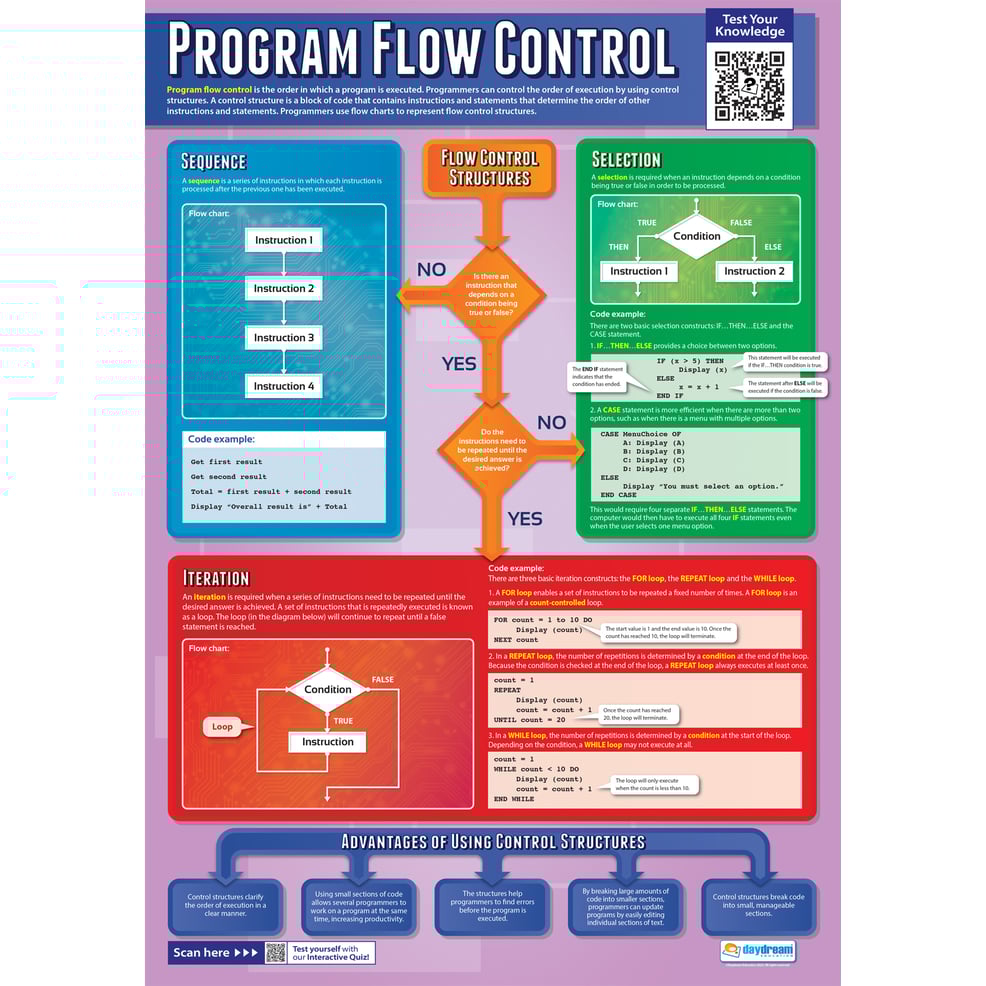 Program Flow Control Poster - Daydream Education