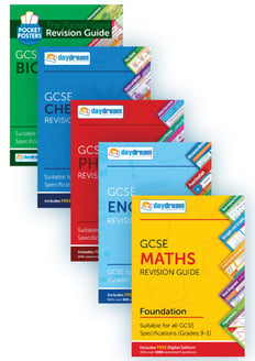 GCSE Maths (Foundation), English, Biology, Chemistry & Physics Study Pack