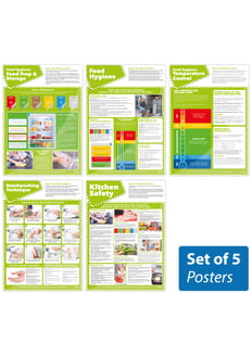 Food Hygiene Posters - Set of 5