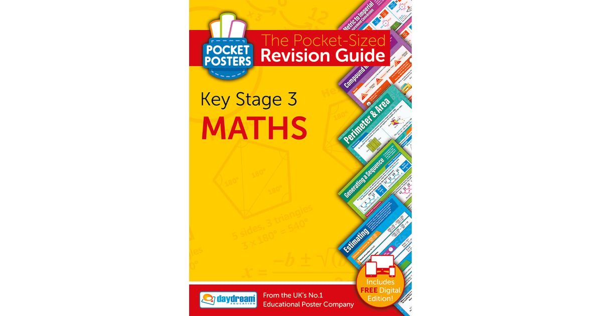 Maths KS3 Revision Guide - Pocket Poster - Daydream Education