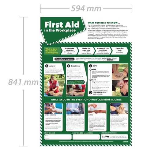 First Aid in the Workplace poster