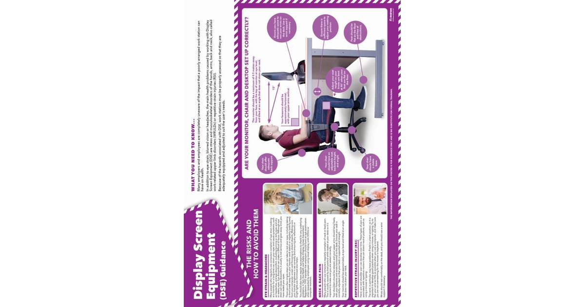 Display Screen Equipment Guidance Poster Daydream Education