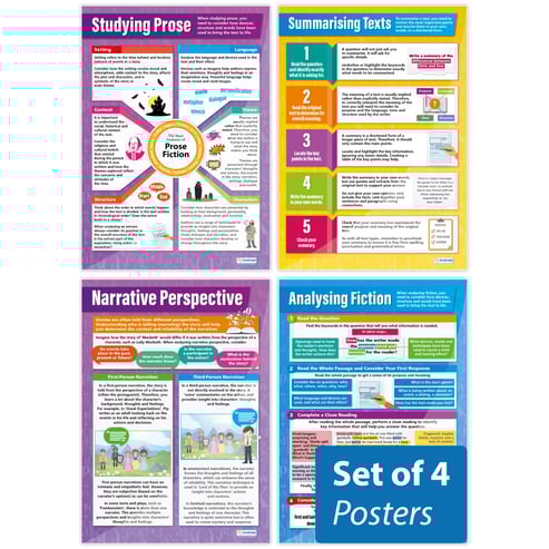 Studying Prose Posters - Set of 4