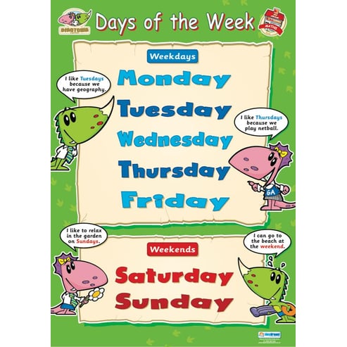 Days of the Week Poster