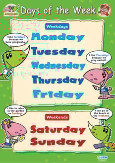 Days of the Week Poster