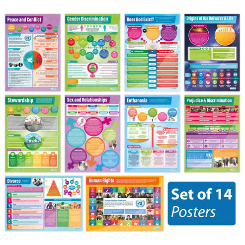 Religious, Philosophical and Ethical Studies Posters - Set of 14 