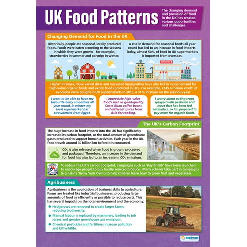 UK Food Patterns Poster