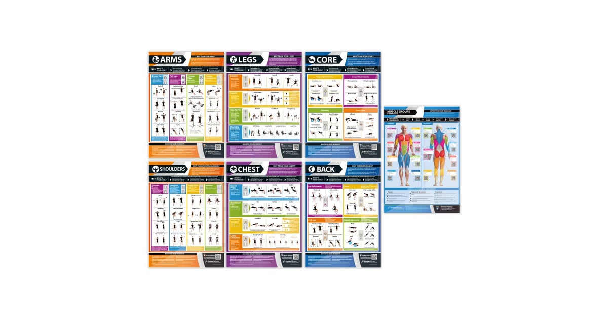 Exercise Posters - Set of 7 - Innovative Gym & Fitness Charts