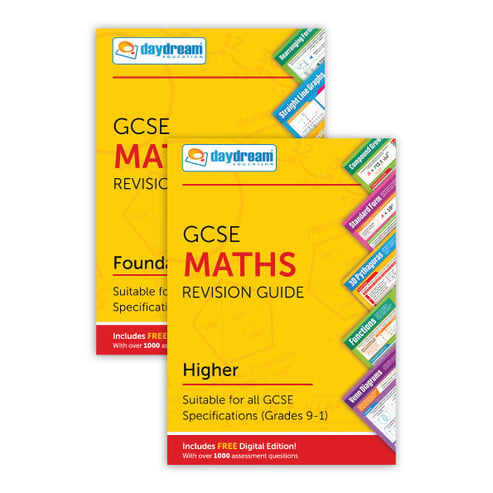 GCSE Maths (Foundation) & GCSE Maths (Higher) Revision Guide Study Pack