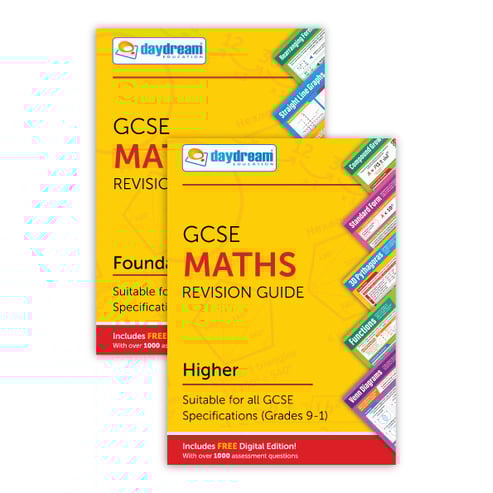 GCSE Maths (Foundation) & GCSE Maths (Higher) Revision Guide Study Pack