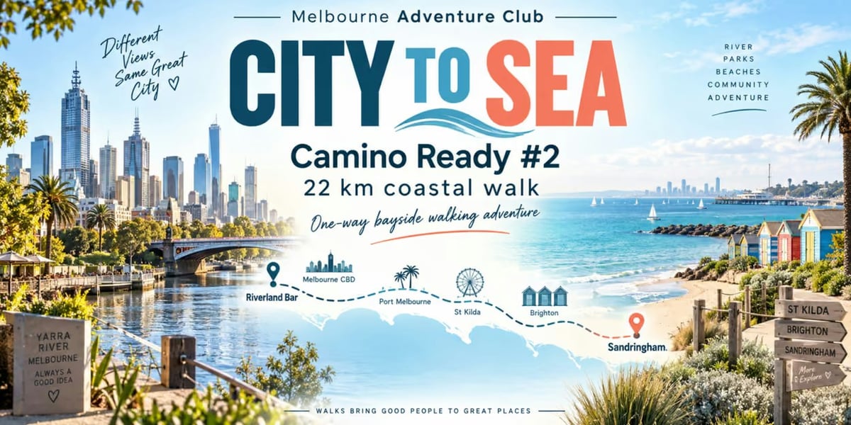 CITY TO SEA 🌊 Camino Ready #2 — 22 km Coastal Walk