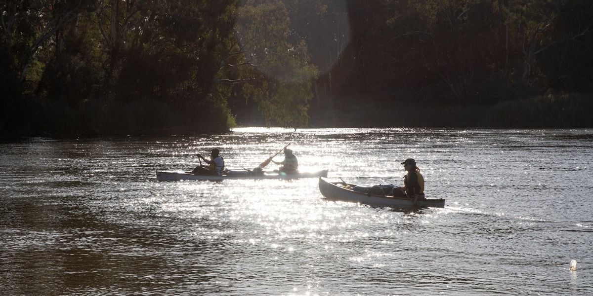 Murray River (Dhungala) artist in residence paddle with Emily Rose Sharkova