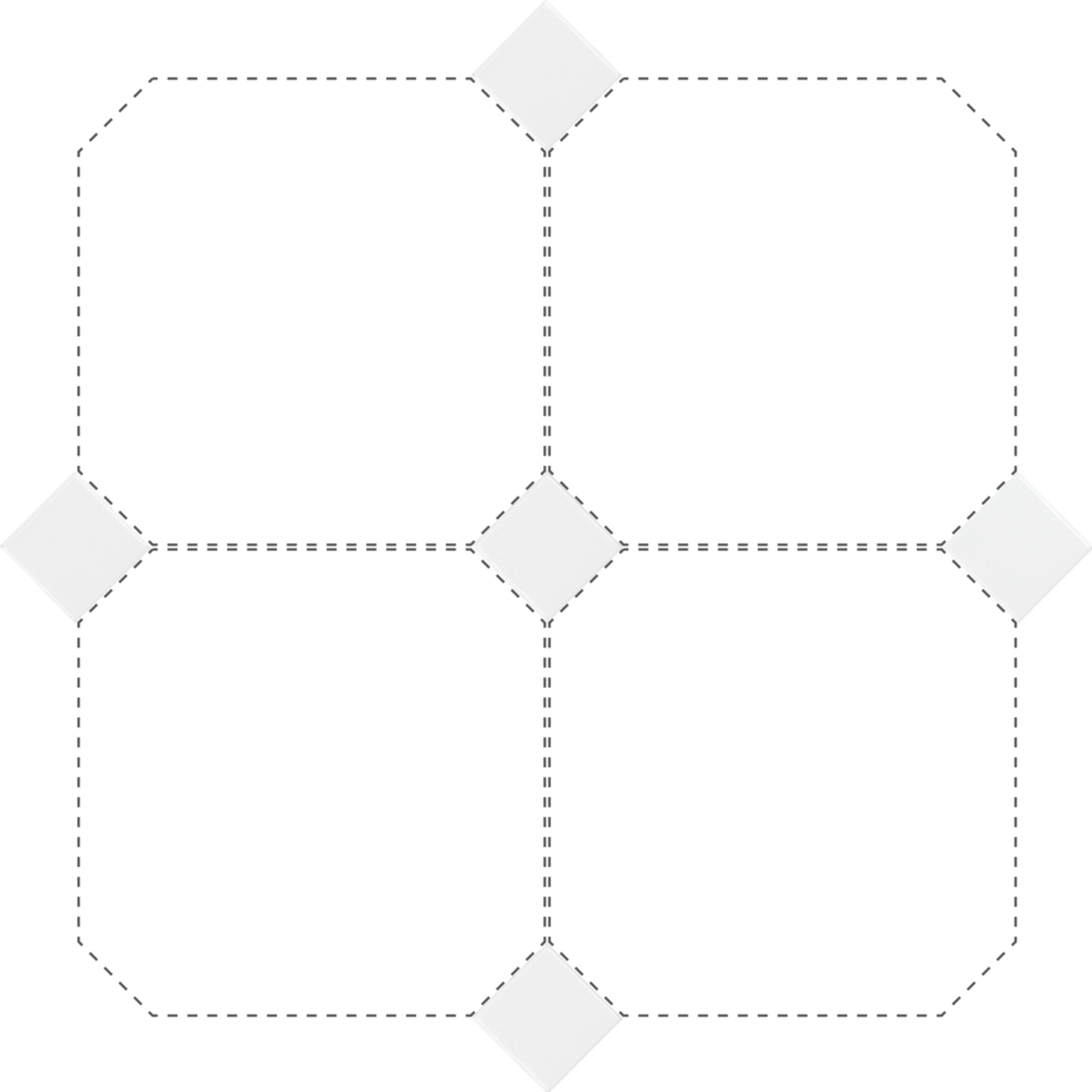 Taco Blanco Brillo 4,6X4,6cm.