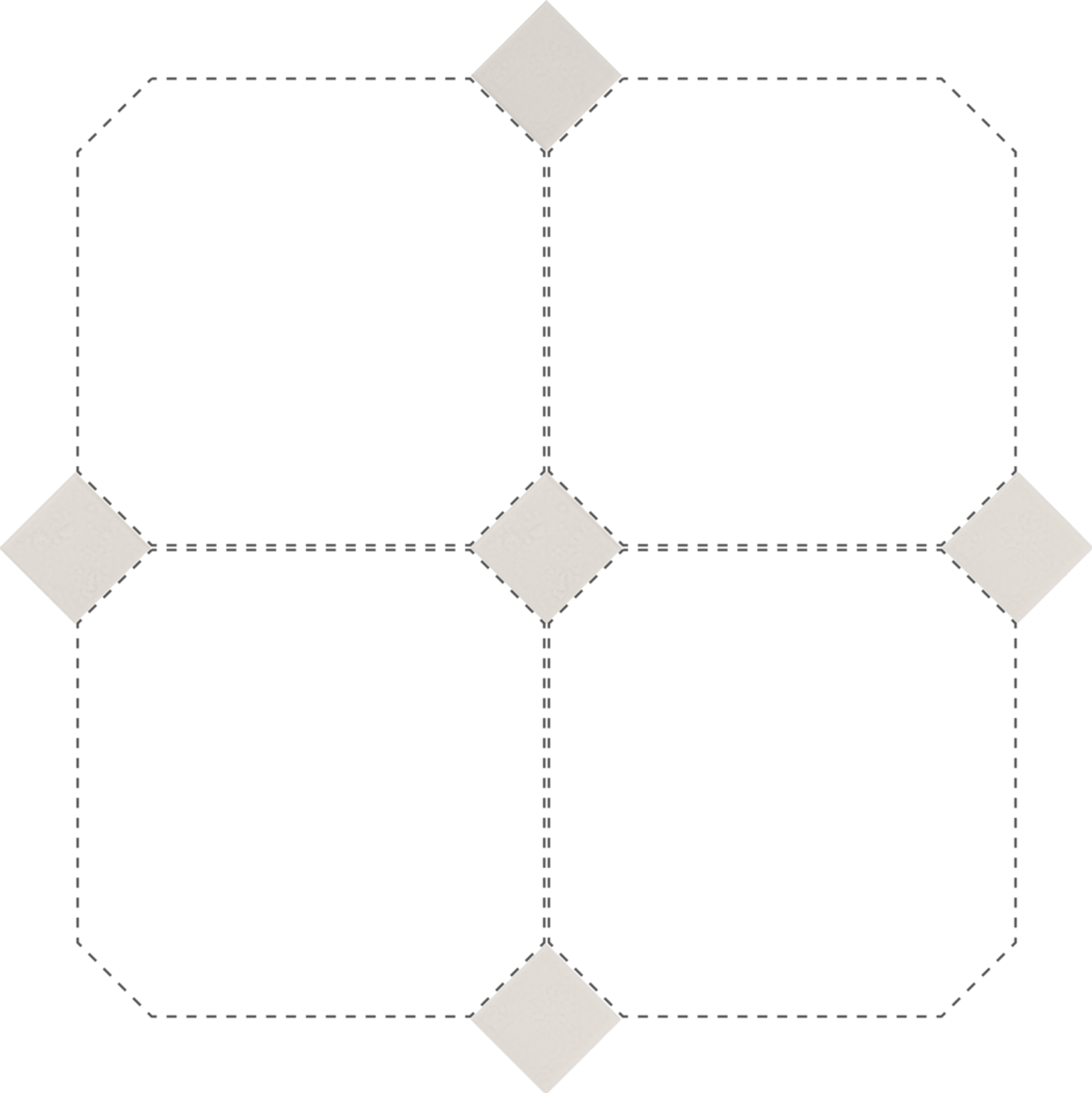 Taco Blanco Mate 4,6X4,6cm.