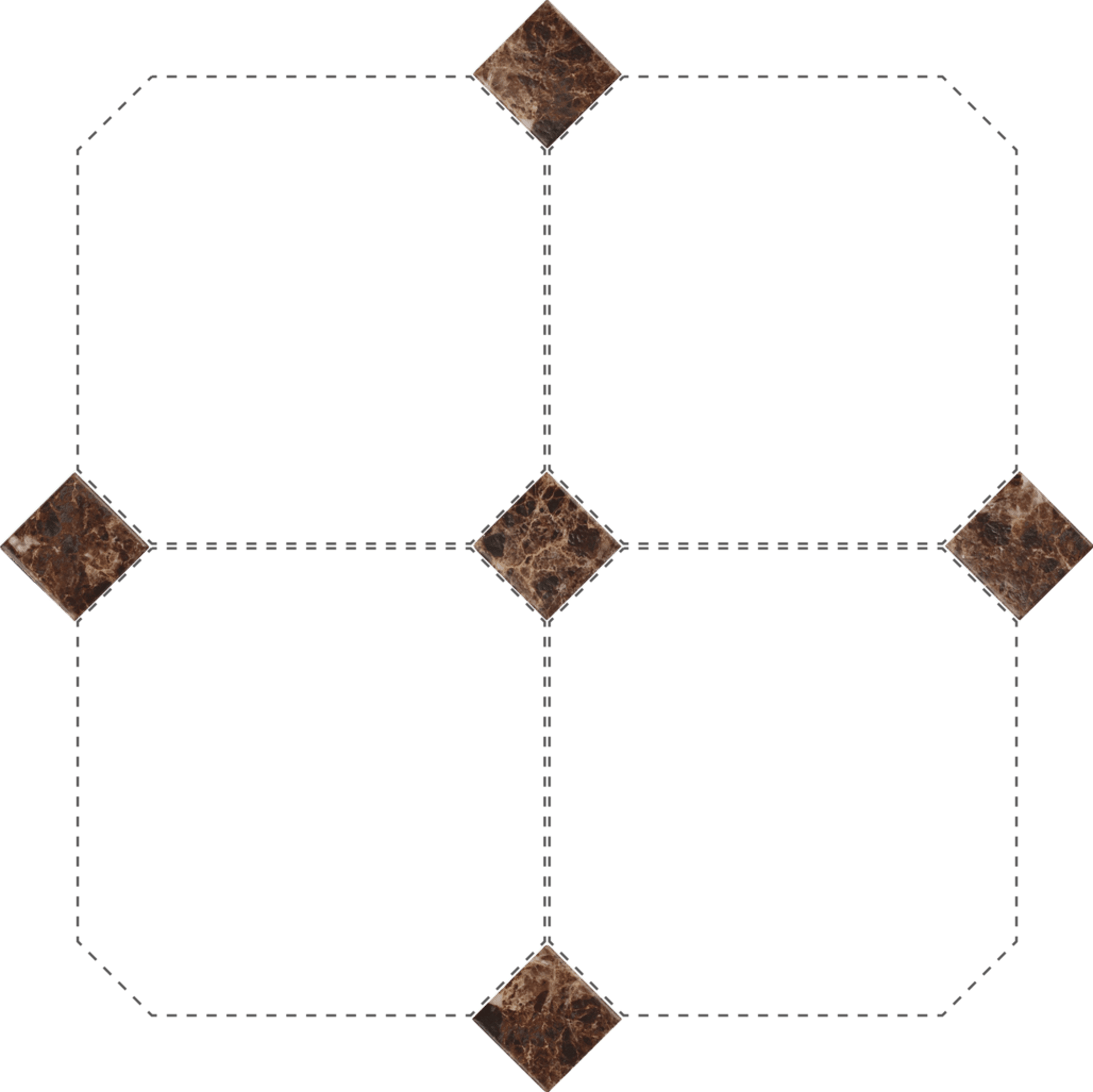 Taco Emperador Marron 4,6X4,6cm.