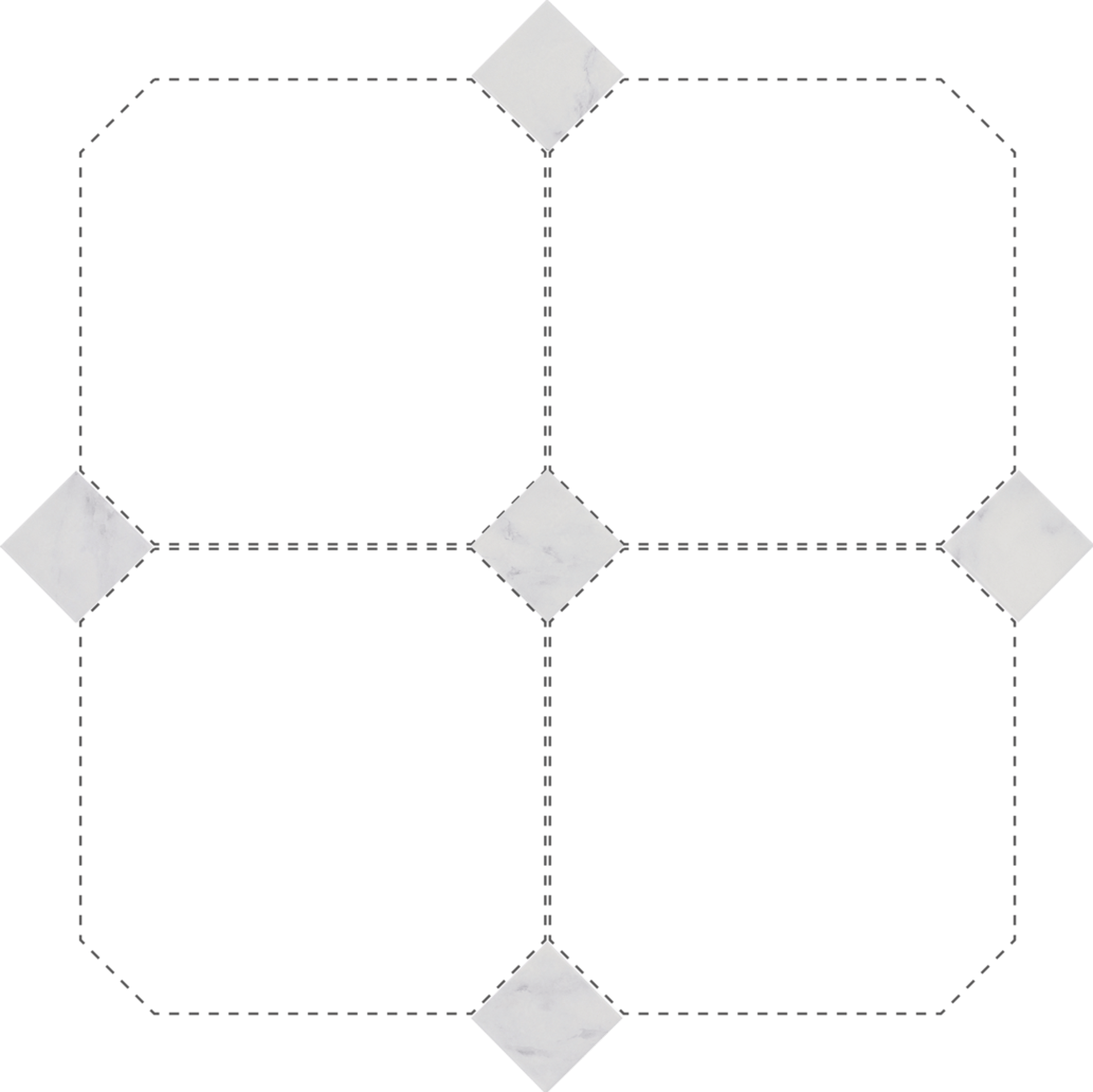 Taco Marmol Blanco 4,6X4,6cm.
