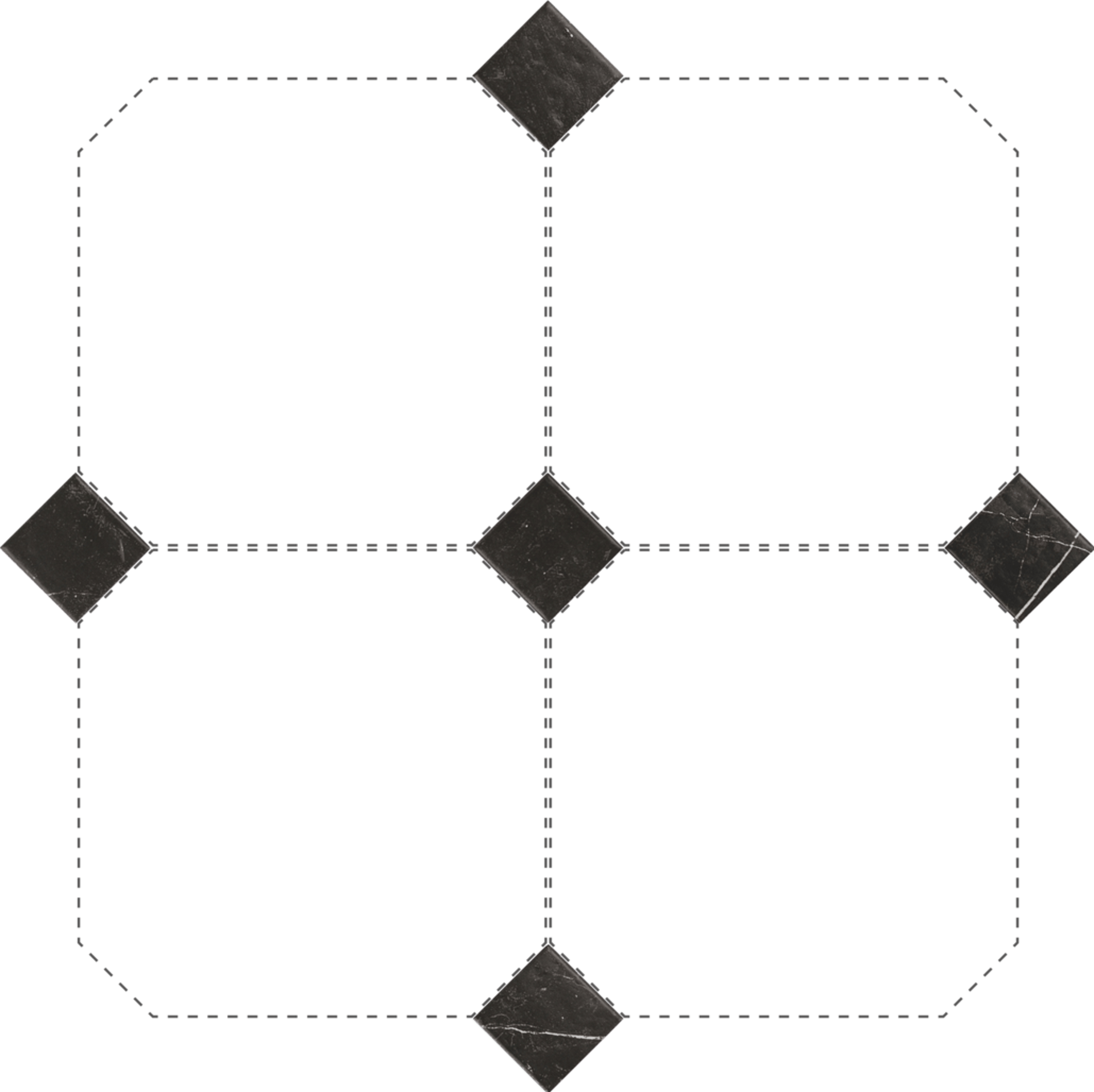 Taco Marmol Negro 4,6X4,6cm.