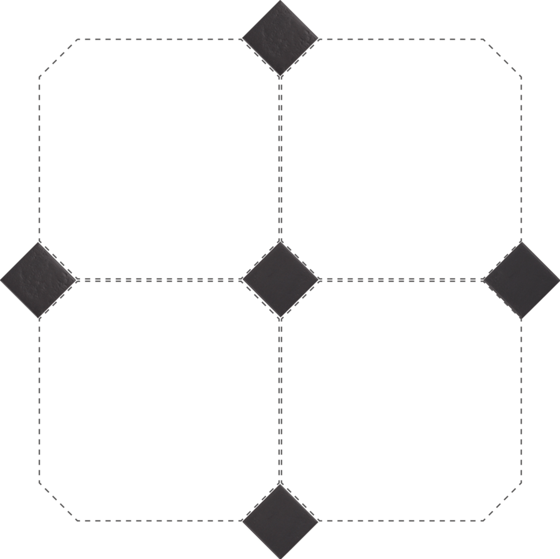 Taco Negro Mate 4,6X4,6cm.