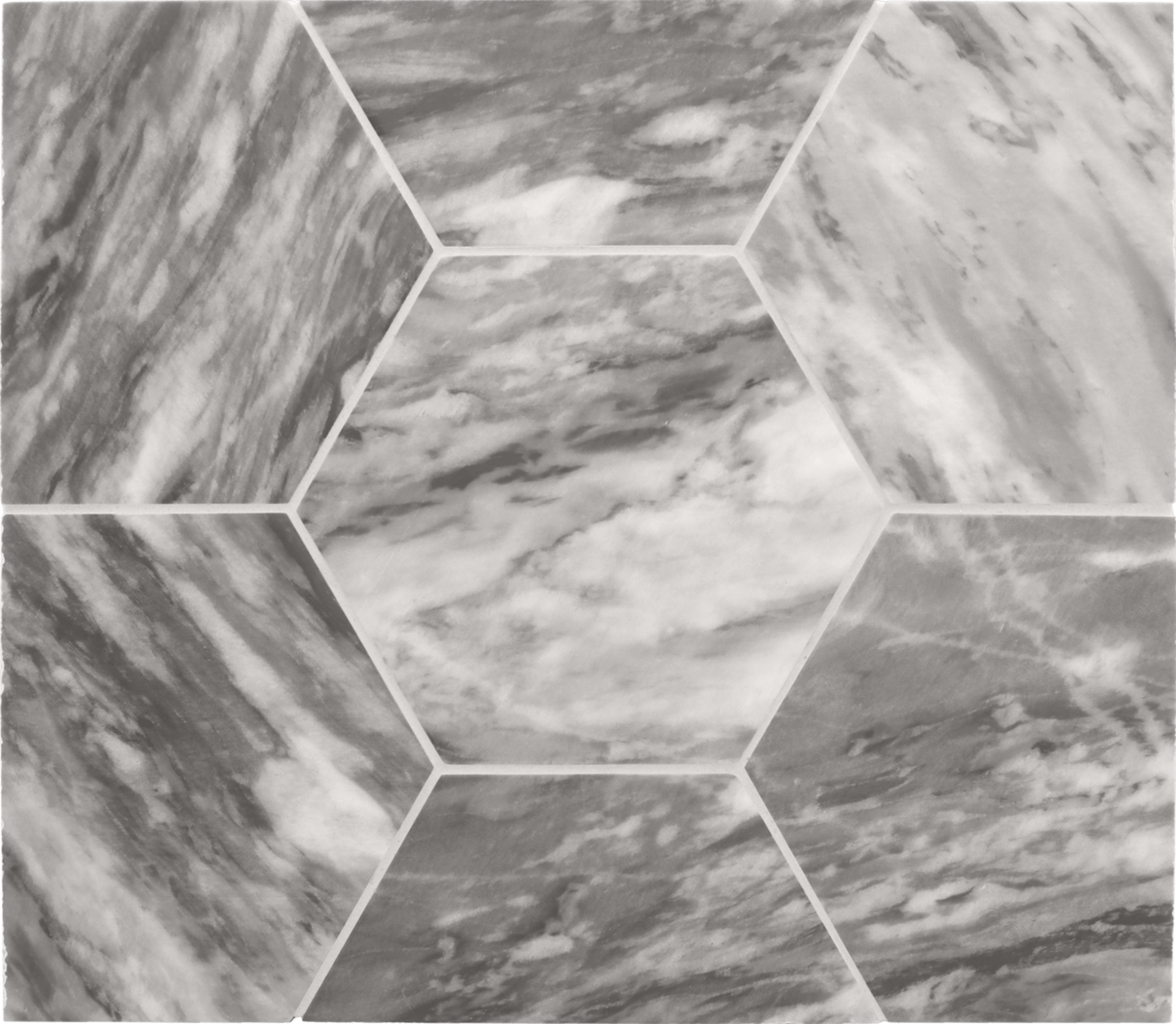 Bardiglio Hexagon Dark Matt 17,5X20cm.