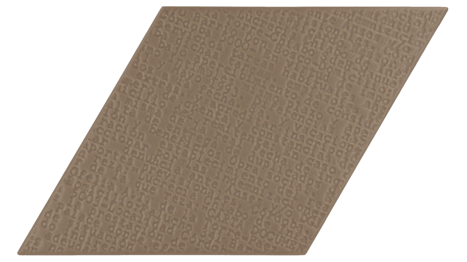 Rhombus Taupe Matt 14X24cm.