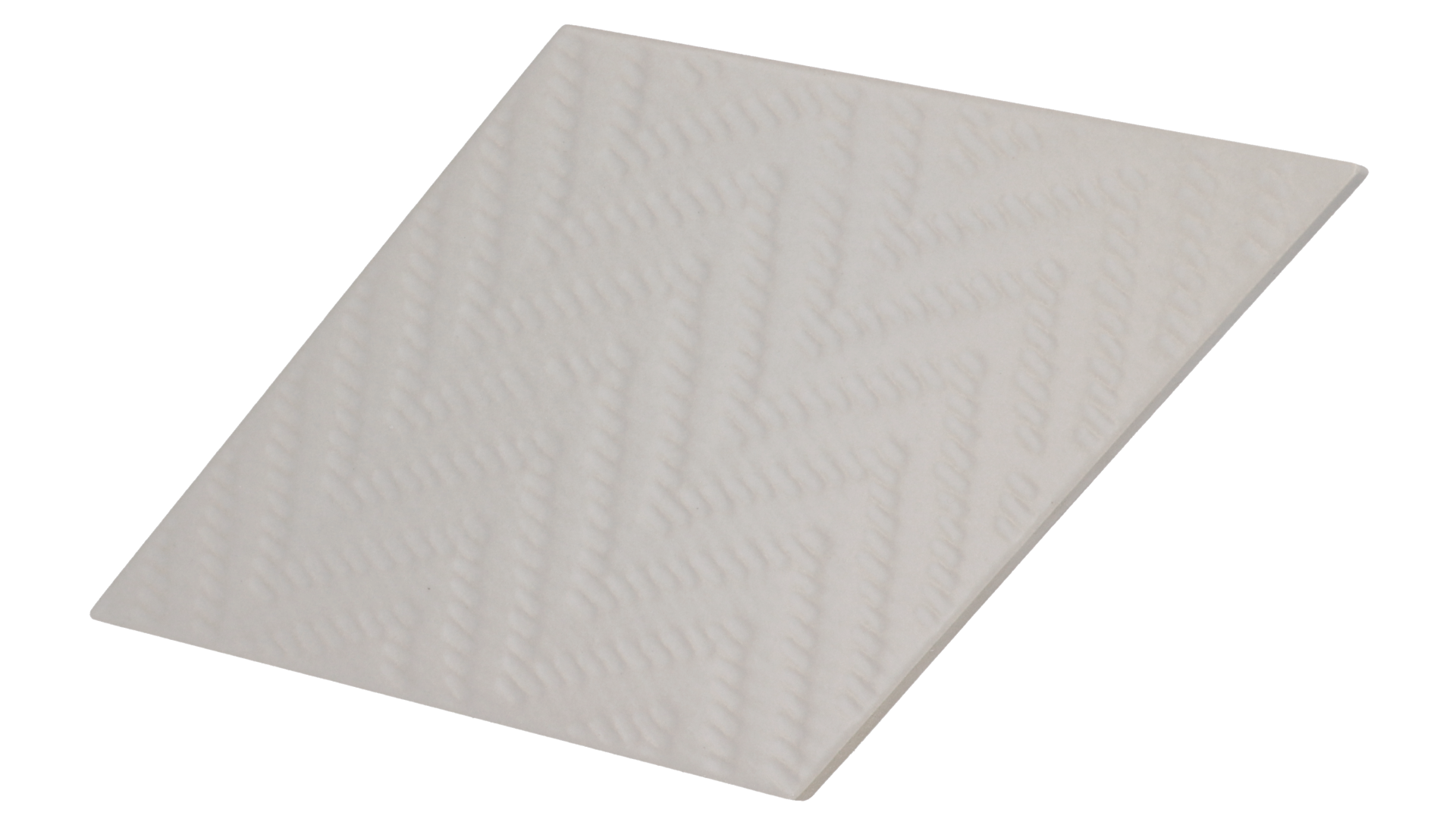 Rhombus Light Grey Matt 14X24cm.