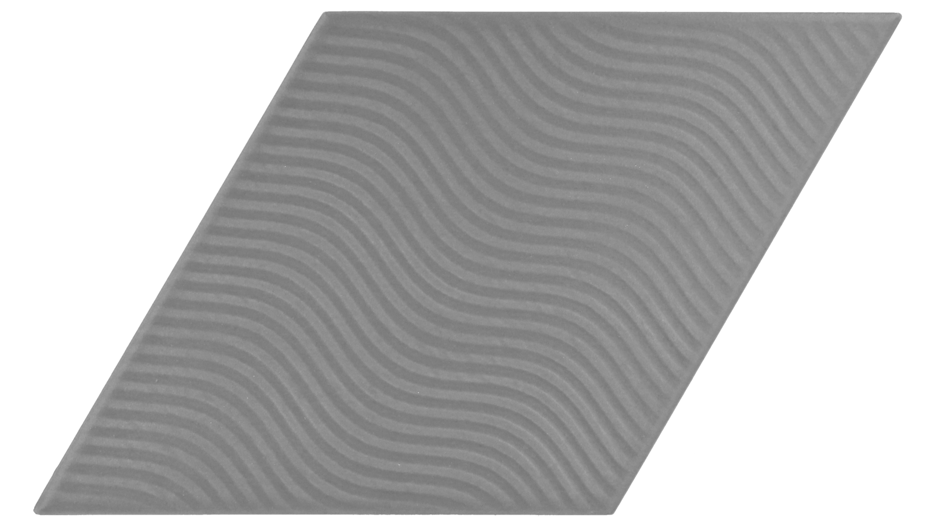 Rhombus Dark Grey Matt 14X24cm.