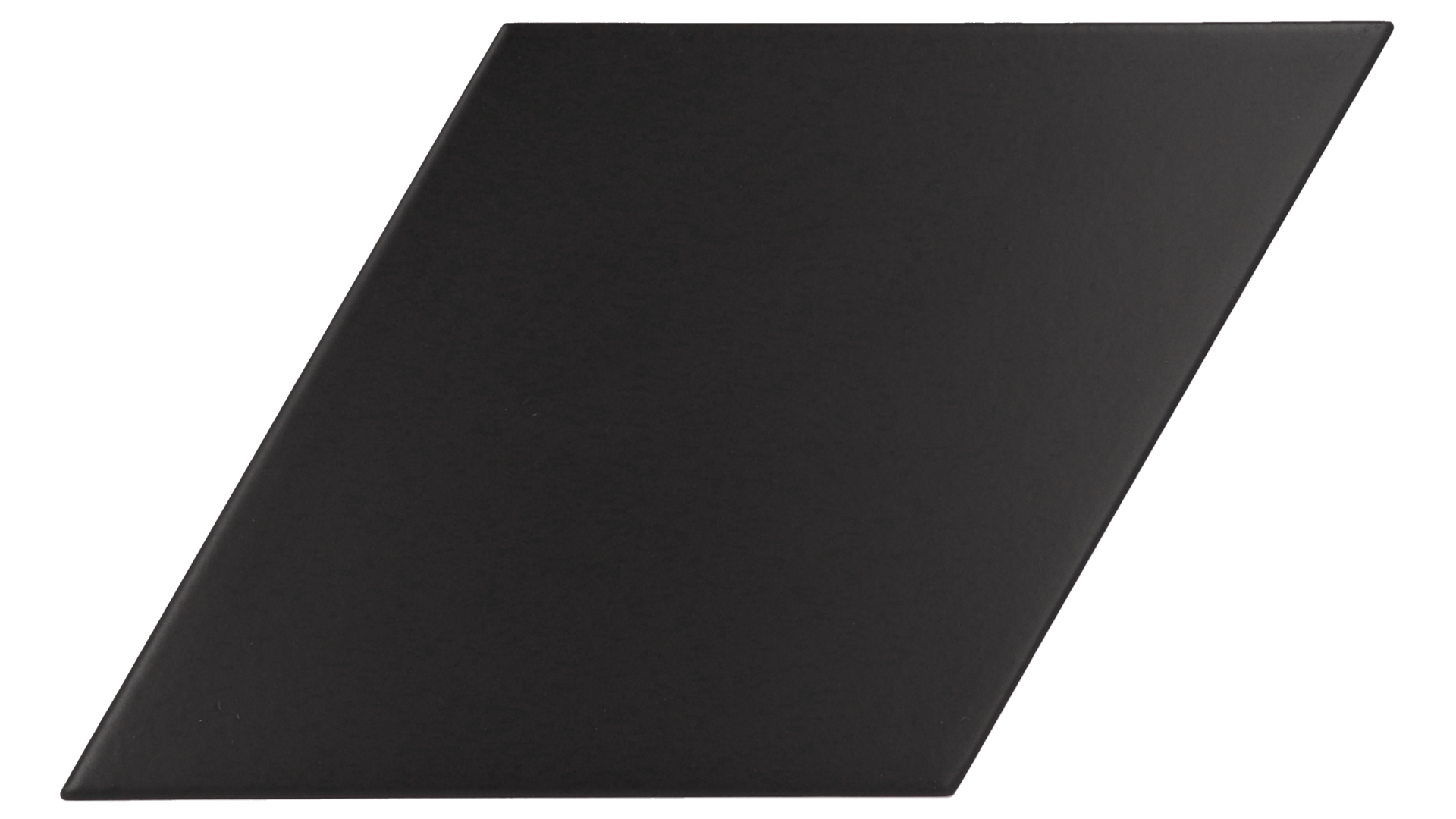 Rhombus Smooth Black Matt 14X24cm.