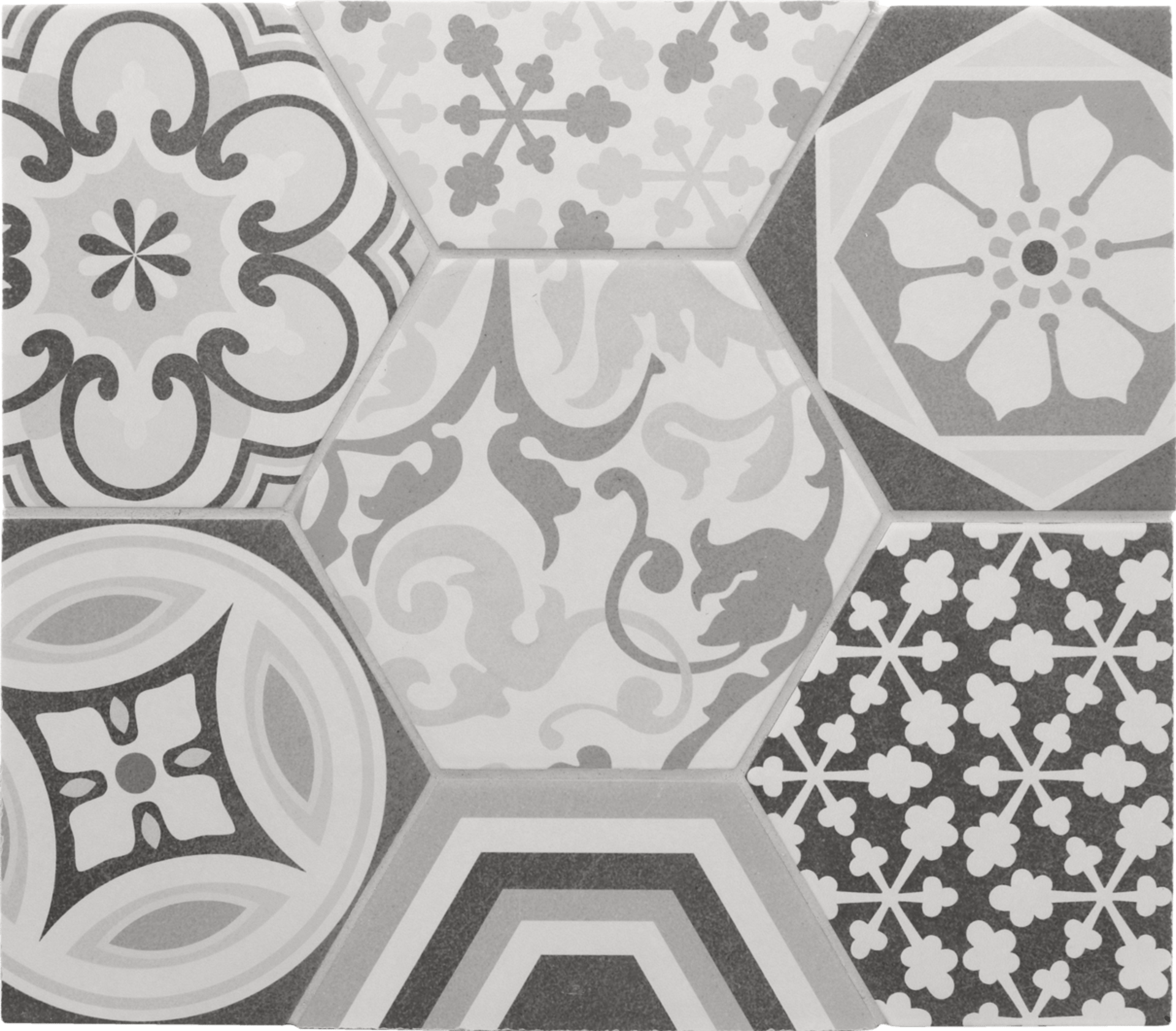 Hexatile Harmony B&W 17,5X20cm.