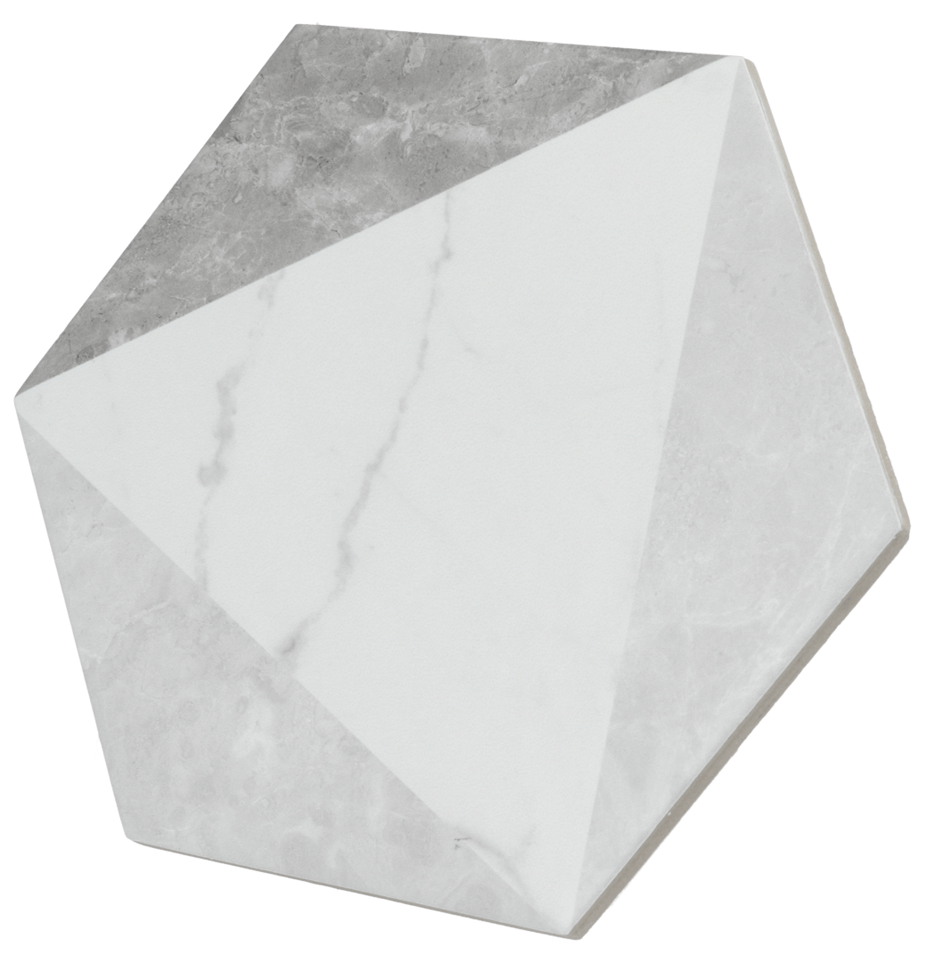Carrara Hexagon Peak 17,5X20cm.