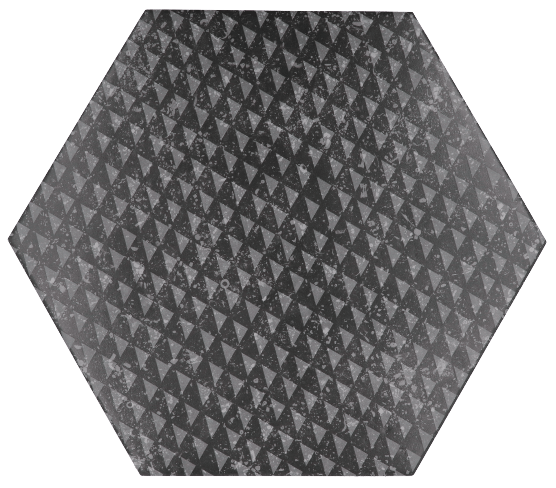 Coralstone Hexagon Melange Black 29,2X25,4cm.