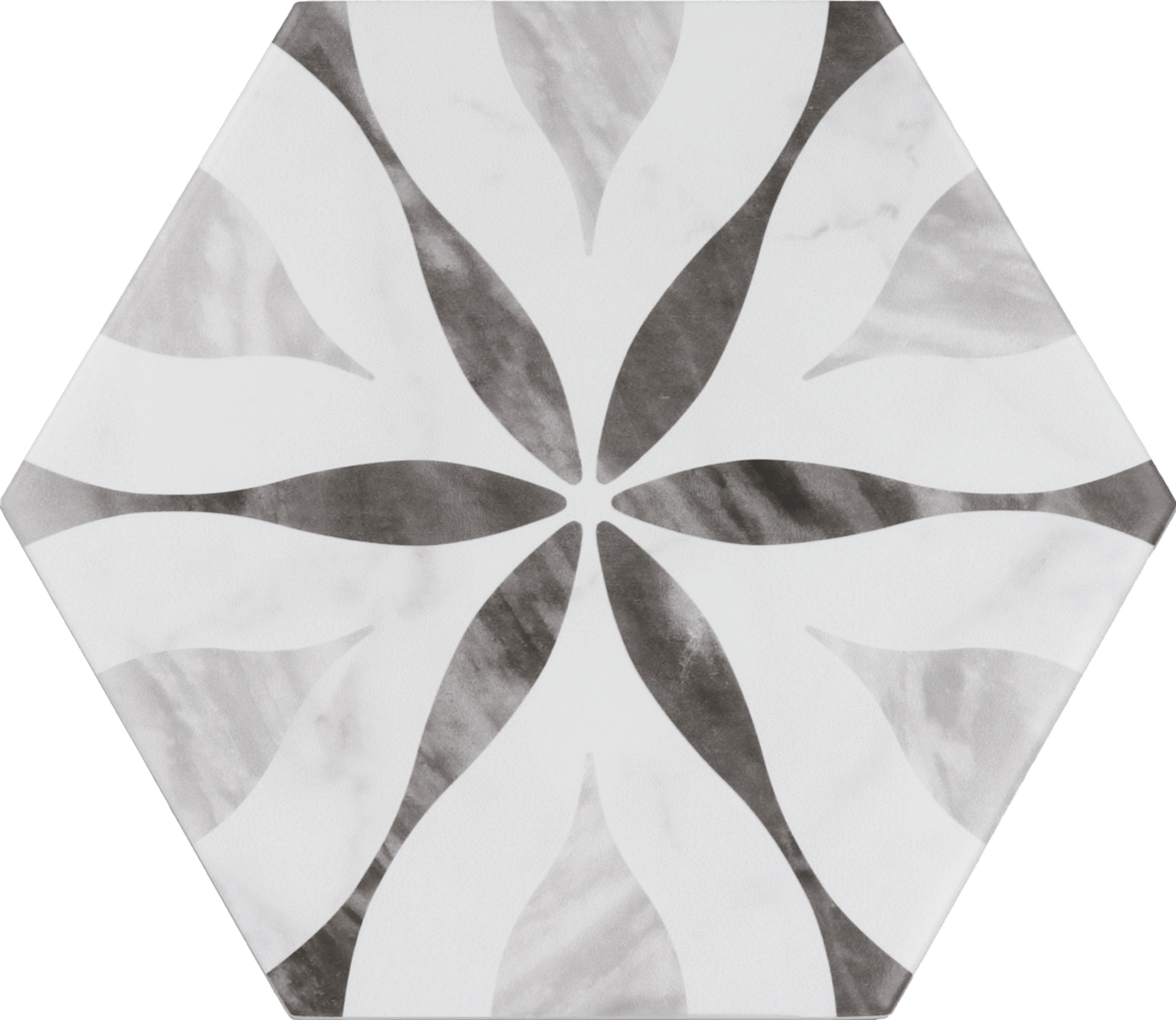 Bardiglio Hexagon Flower Matt 17,5X20cm.