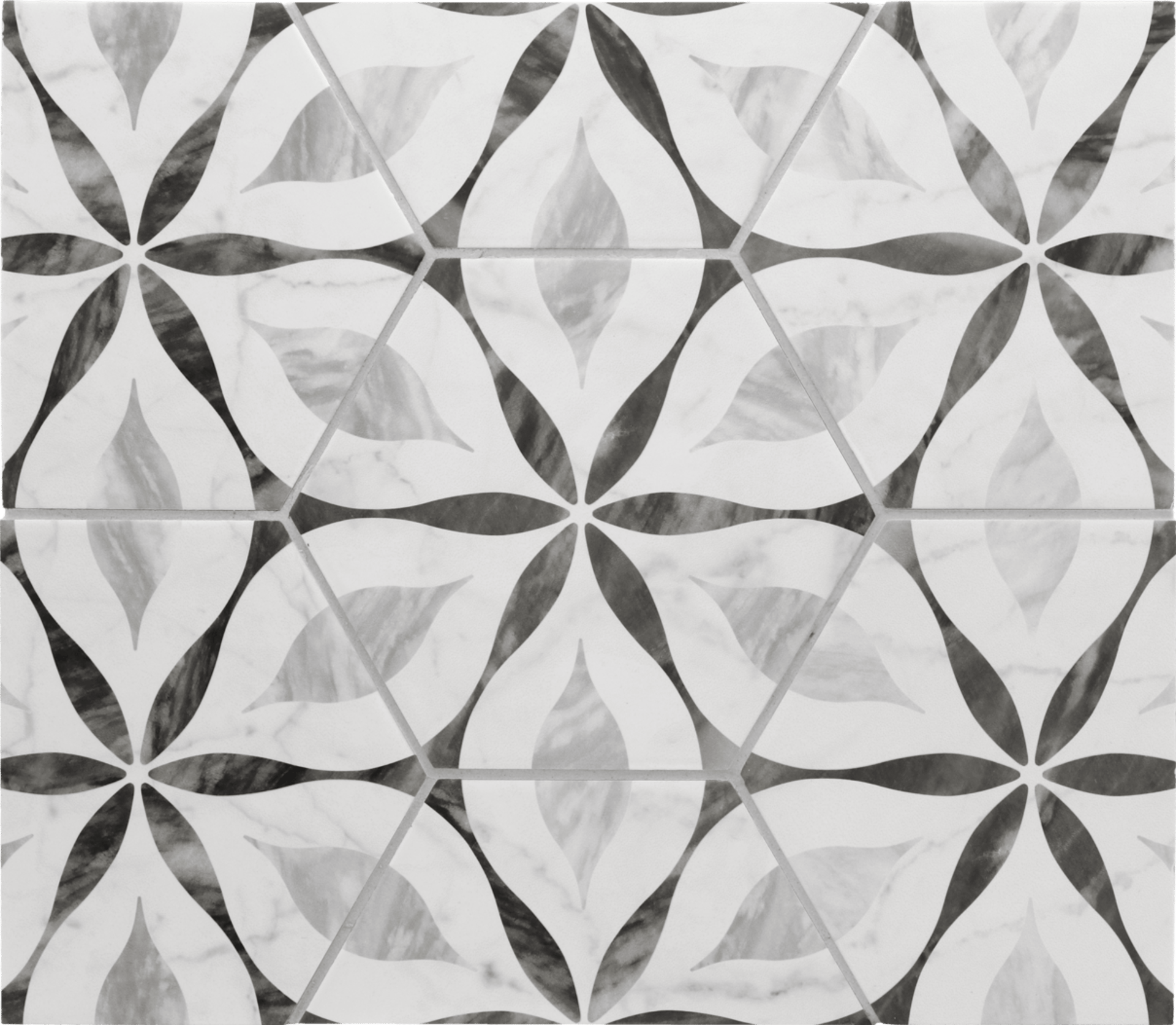 Bardiglio Hexagon Flower Matt 17,5X20cm.