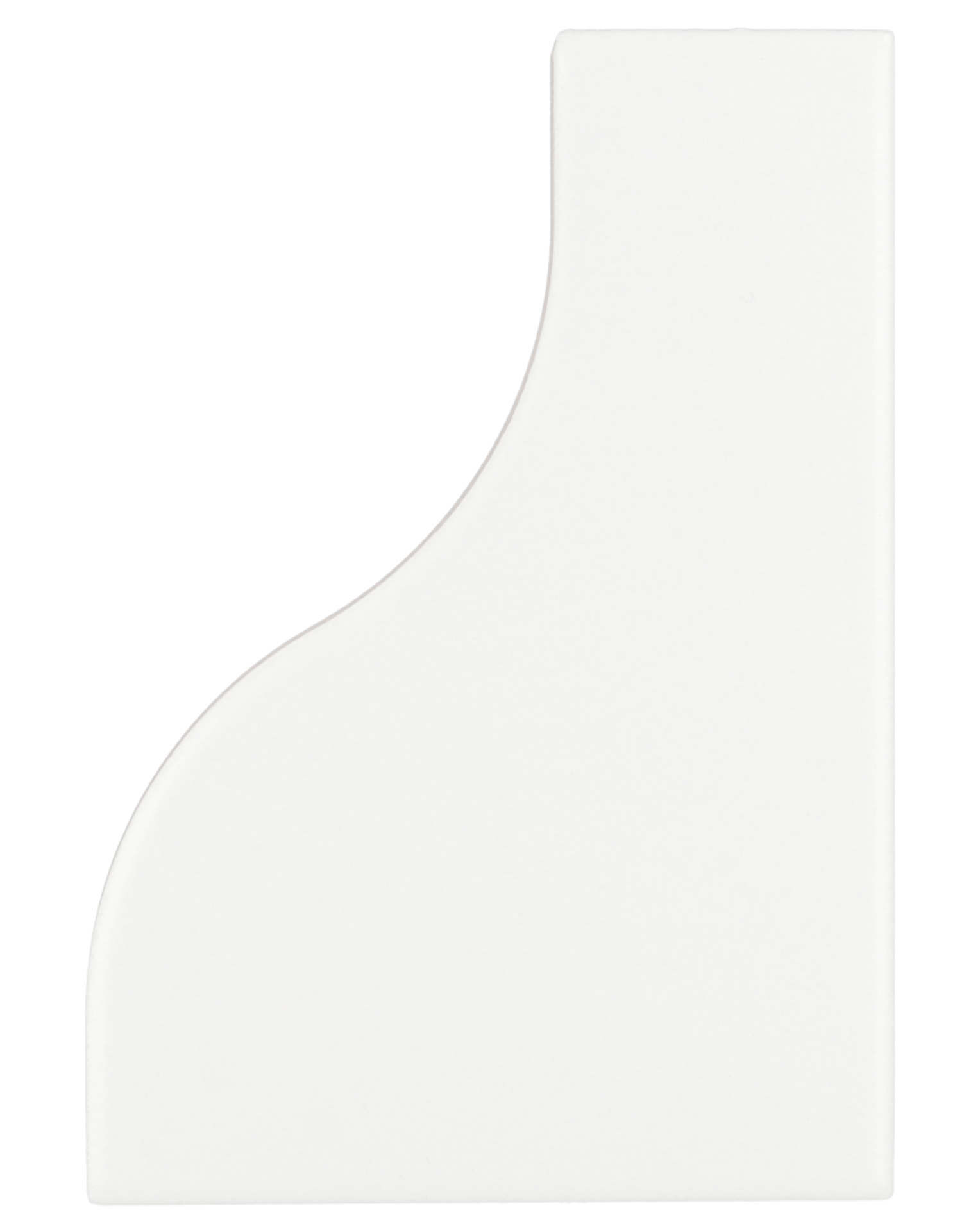 Curve White Matt 8,3X12cm.