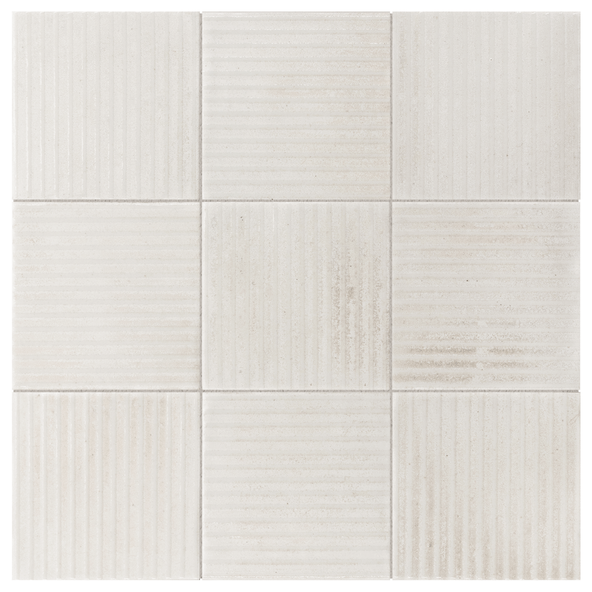 Raku Line White 10X10cm.